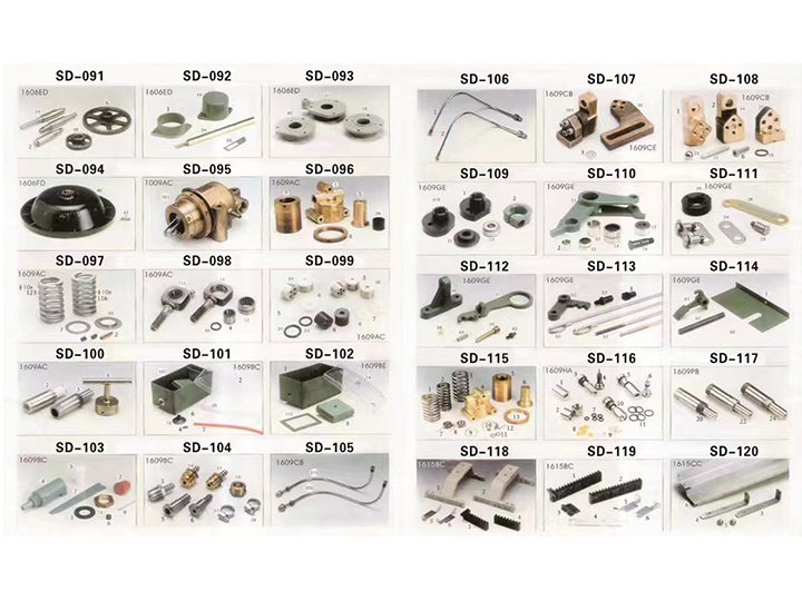 Spring, water jet and air jet loom parts